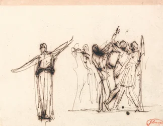 預言者の前の群衆